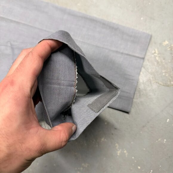 Pal Zileri Chinos 100% Cotton Mens Pants Grey 34x31 - Picture 8 of 13